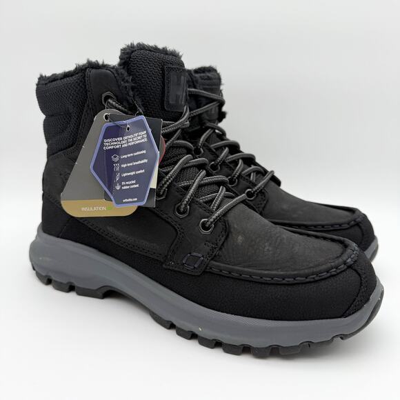Helly Hansen Mens Garibaldi V3 Winter Boots US 9 Black Leather WP Insulated NWOB main image 12
